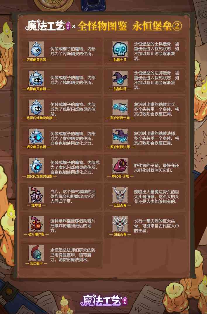 魔法工艺魔法工艺 全怪物图鉴 永恒堡垒② - 冰河游戏游戏攻略配图