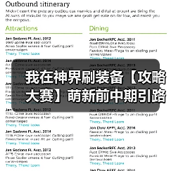 我在神界刷装备【攻略大赛】萌新前中期引路(图4) 我在神界刷装备【攻略大赛】萌新前中期引路(图4)