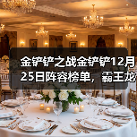 金铲铲之战金铲铲12月25日阵容榜单，霸王龙登上T0 专题封面 - 冰河游戏
